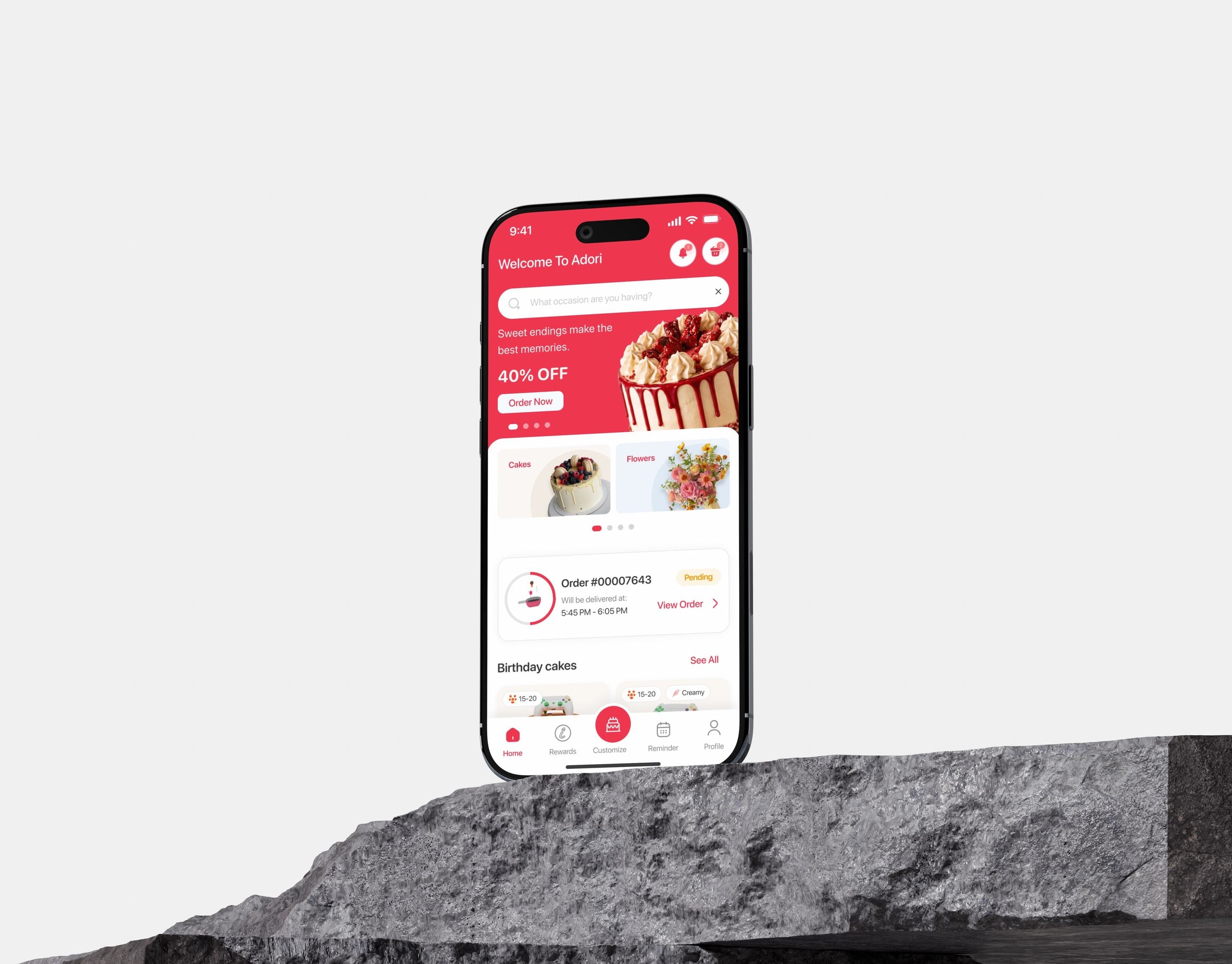 Adori — Custom Cake App, Qatar